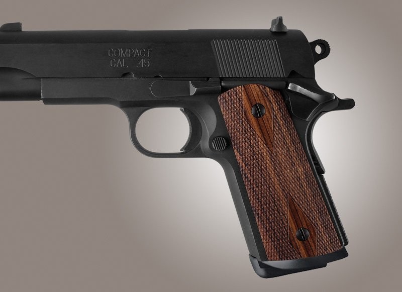 1911 Officers Model Kingwood S&A Mag.-well Checkered