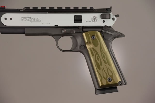 1911 Govt. Model Flames Aluminum - Green Anodized