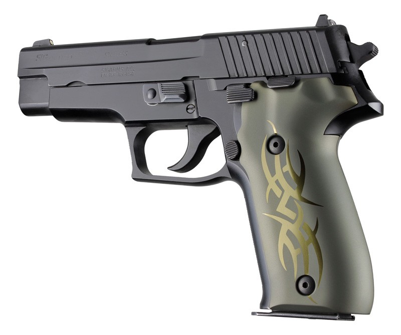 SIG Sauer P226 DA/SA Tribal Aluminum - Green Anodize