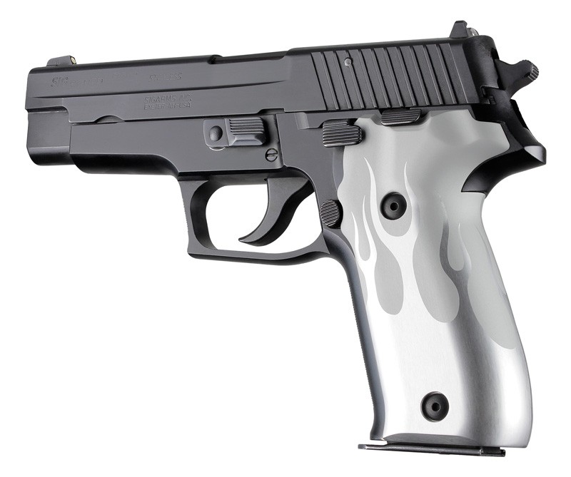 SIG Sauer P226 DA/SA Flames Aluminum - Clear Anodize
