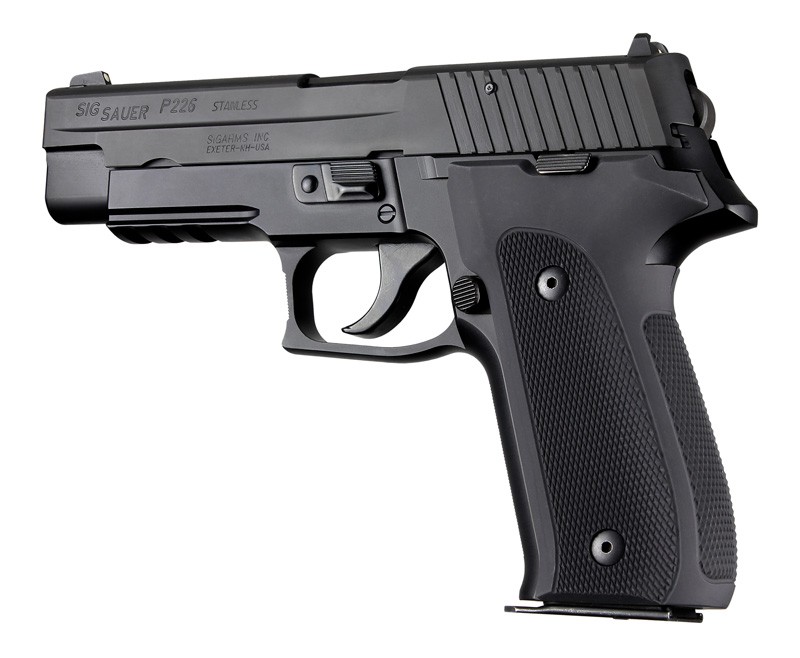 SIG Sauer P226 DAK Checkered Aluminum - Matte Black Anodize