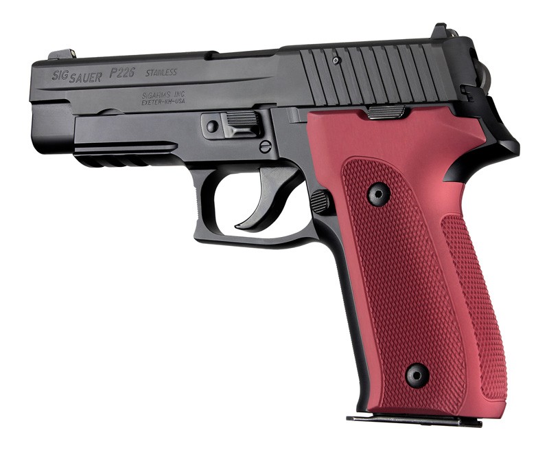 SIG Sauer P226 DAK Checkered Aluminum - Matte Red Anodize