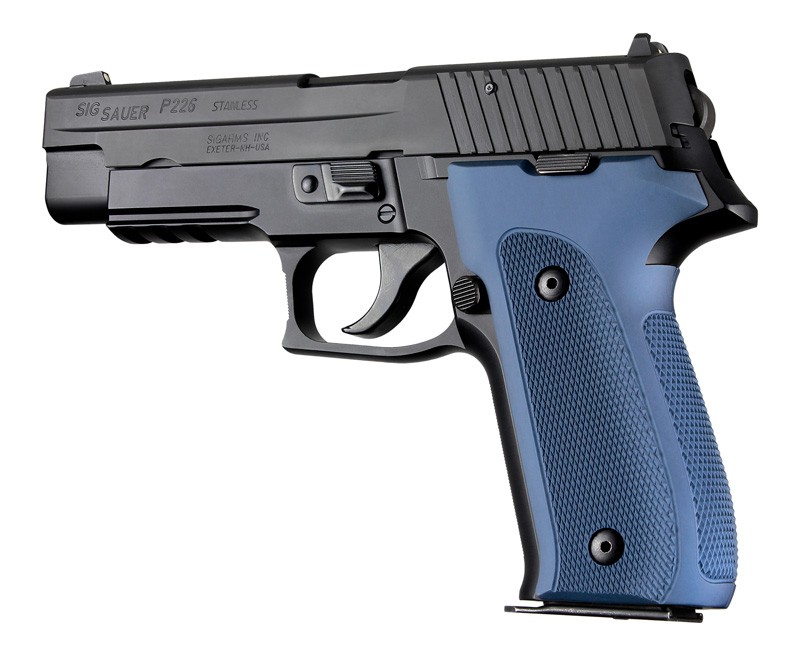 SIG Sauer P226 DAK Checkered Aluminum - Matte Blue Anodize