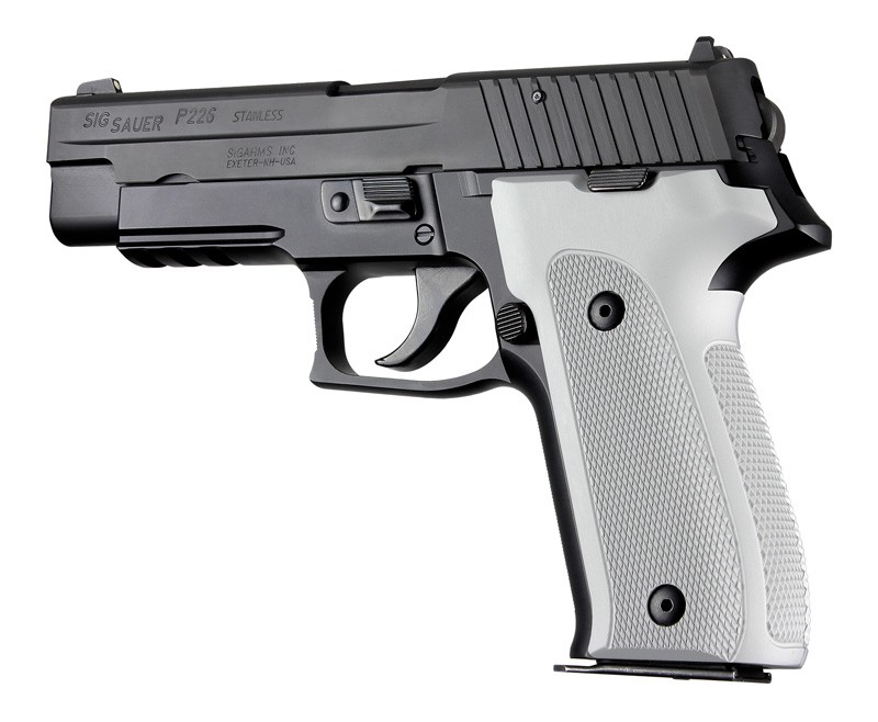 SIG Sauer P226 DAK Checkered Aluminum - Matte Clear Anodize