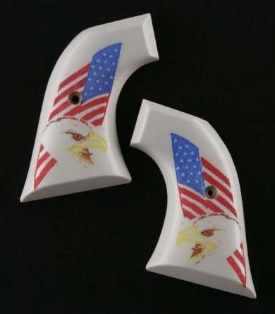 Colt Single Action Scrimshaw Ivory Polymer - Eagle with Flag