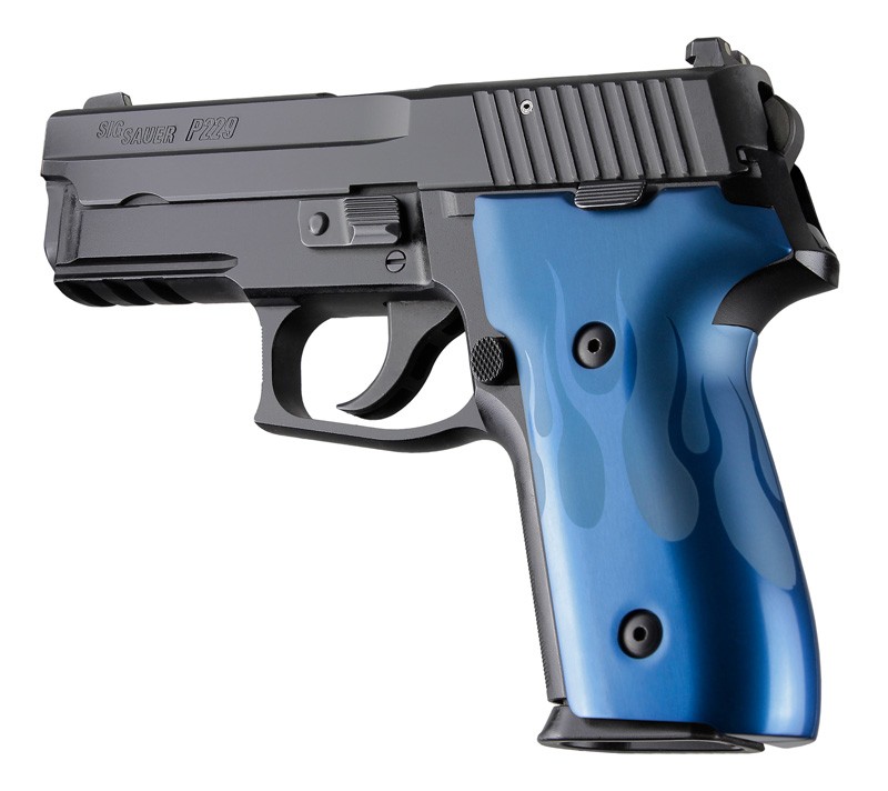 SIG Sauer P228 P229 DAK Flames Aluminum - Blue Anodize
