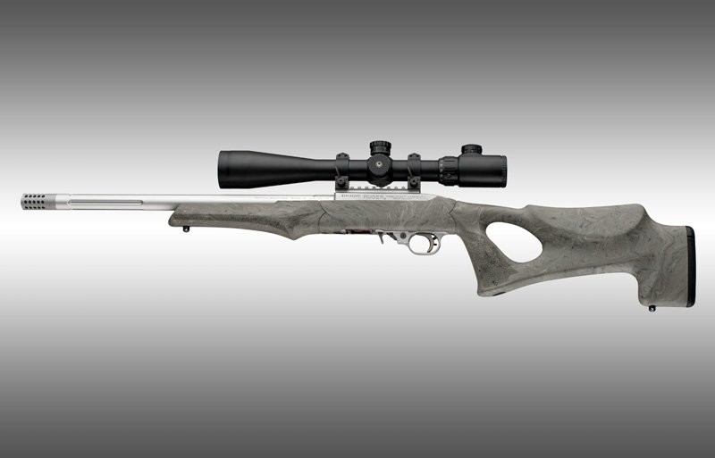 Ruger 10-22 Tactical Thumbhole Stock .920 Barrel Channel Ghillie Green OverMolded Rubber