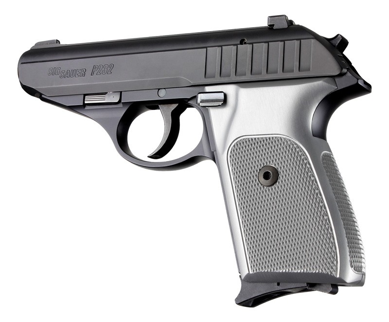 SIG Sauer P230 P232 Checkered Aluminum - Brushed Gloss Clear Anodize
