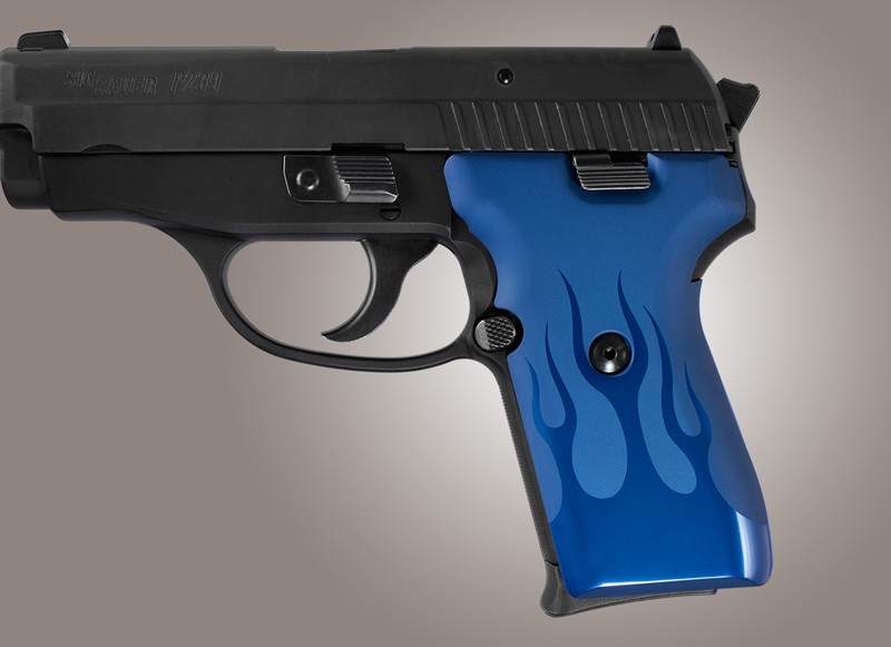 SIG Sauer P239 DAK Flames Aluminum - Blue Anodize