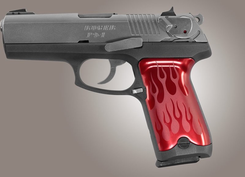 Ruger P94 Flames Aluminum - Red Anodize