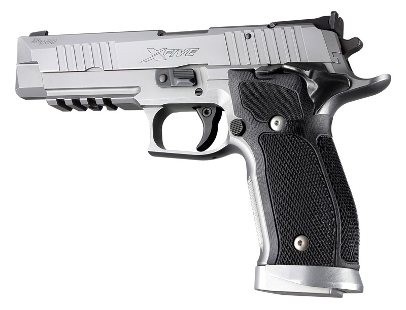 SIG Sauer P226 SAO X5 X6 Checkered G10 - Solid Black
