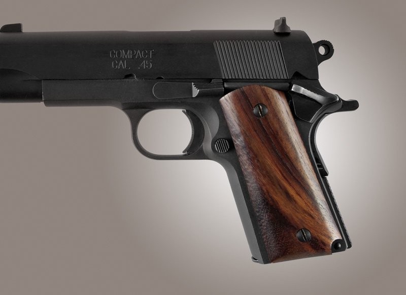 1911 Officers Model Rosewood Ambidextrous Safety Cut