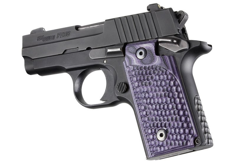 SIG Sauer P238 Piranha Grip G-Mascus Purple Lava G10