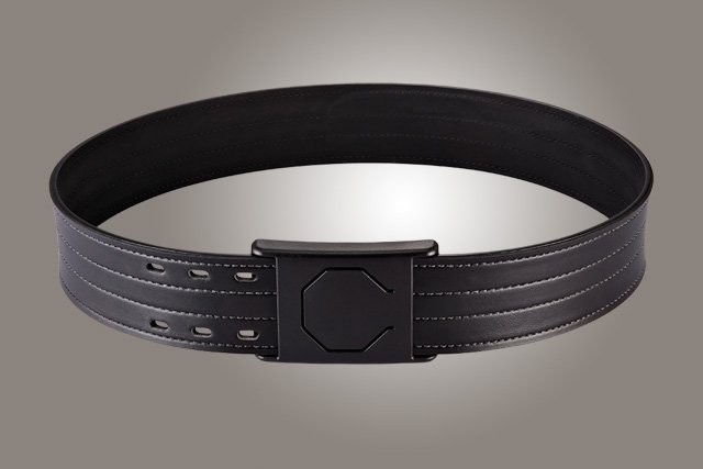 2-1/4" Black 40" Waist Duty Belt Nytek Lining 4 Row Stitching with 1 Piece Safety Buckle Polymer
