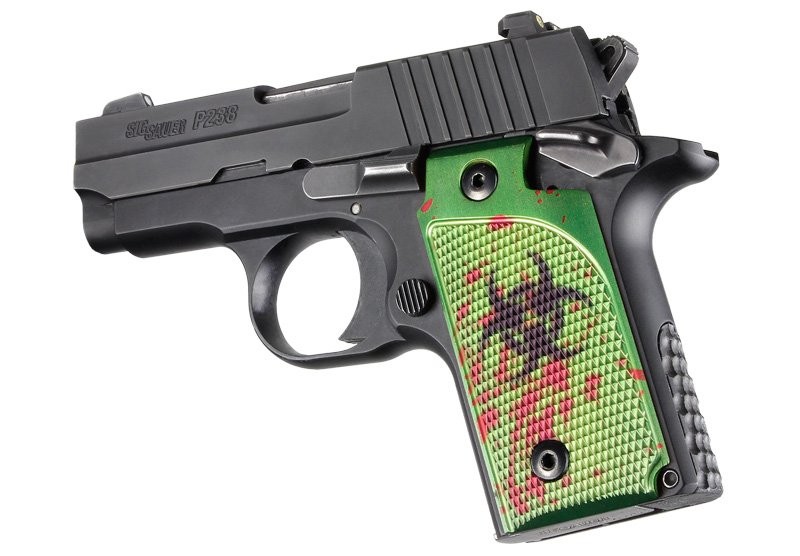 SIG Sauer P238 Checkered Aluminum - Zombie Anodize 