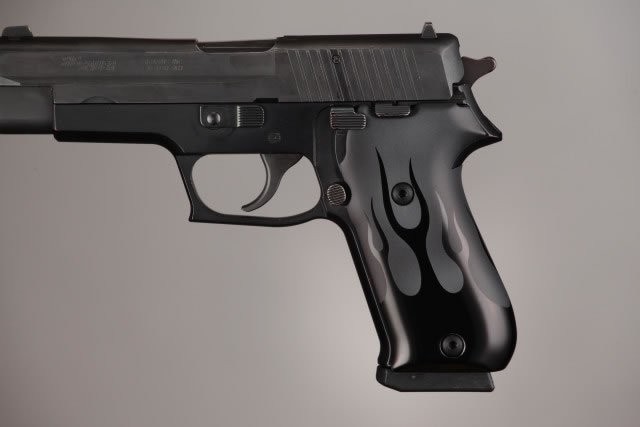 SIG Sauer P220 DA/SA American Flames Aluminum - Black Anodize