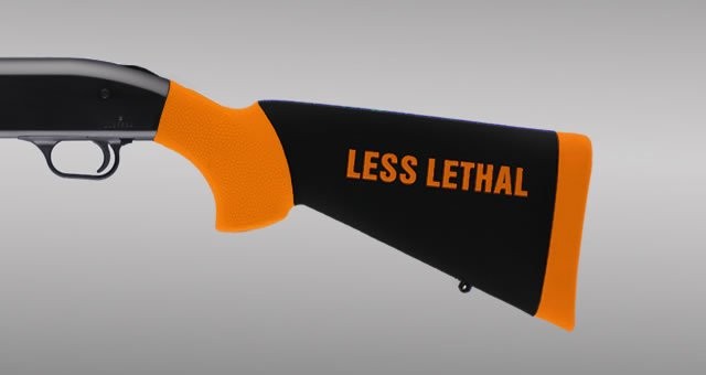 Mossberg 500 12 and 20 Gauge Less Lethal Orange OverMolded Shotgun Stock