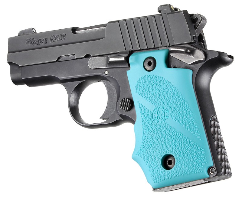 SIG Sauer P238 Rubber Grip with Finger Grooves Aqua