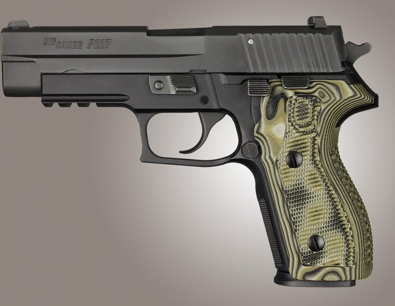 SIG Sauer P227 DA/SA Piranha Grip G10 - G-Mascus Green