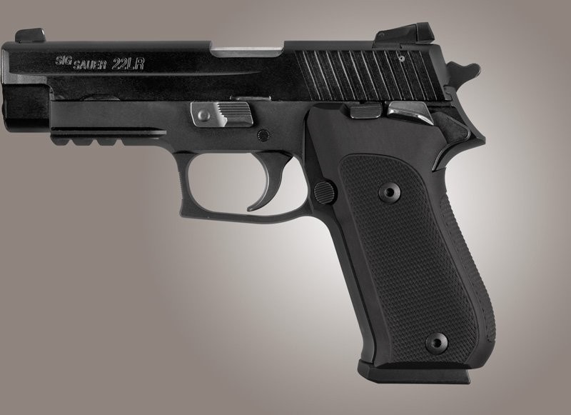 SIG Sauer P220 SAO American Checkered Aluminum - Matte Black Anodize