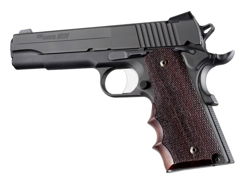 1911 Govt. Model Rosewood With Finger Grooves Checkered