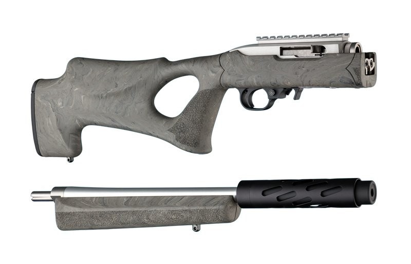 Ruger 10-22 Takedown Thumbhole Standard Barrel Ghillie Green Rubber OverMolded Stock 