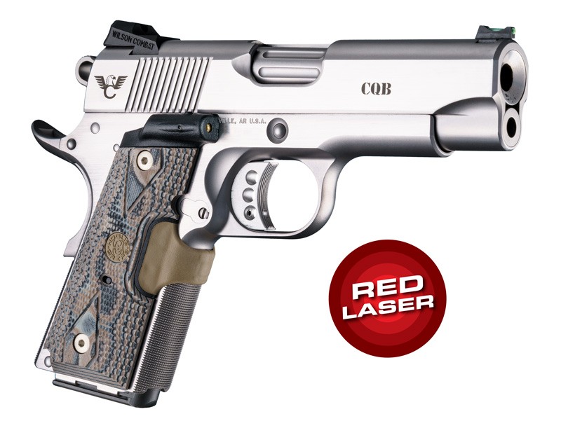 Laser Enhanced Grip Red Laser - Officers Model 1911 Piranha Grip G10 - G-Mascus Dark Earth