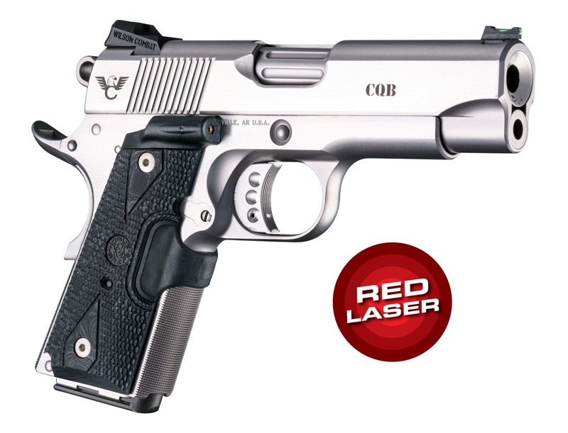 Laser Enhanced Grip Red Laser - Officers Model 1911 Piranha Grip G10 - G-Mascus Black