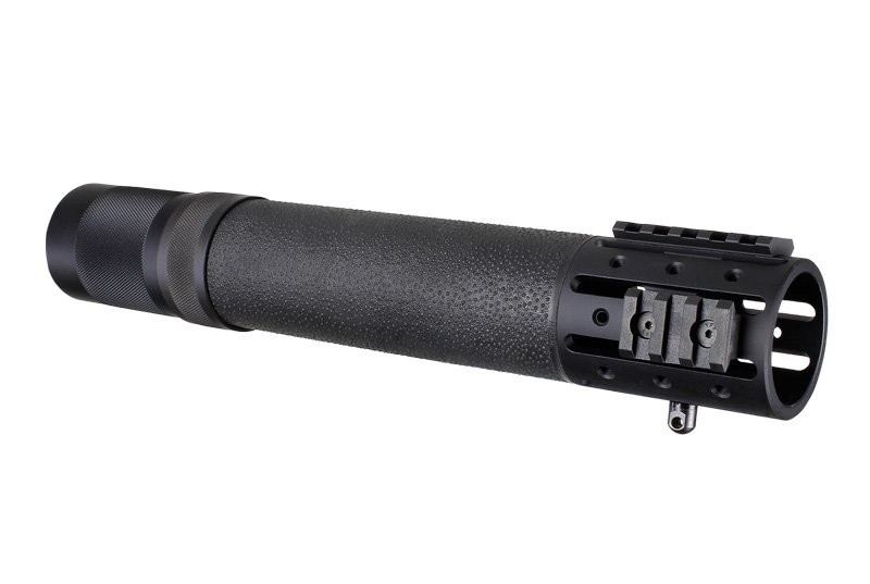 AR-15/M-16 Rifle Length Free Float Forend with OverMolded Gripping area and Accessory Attachments Black