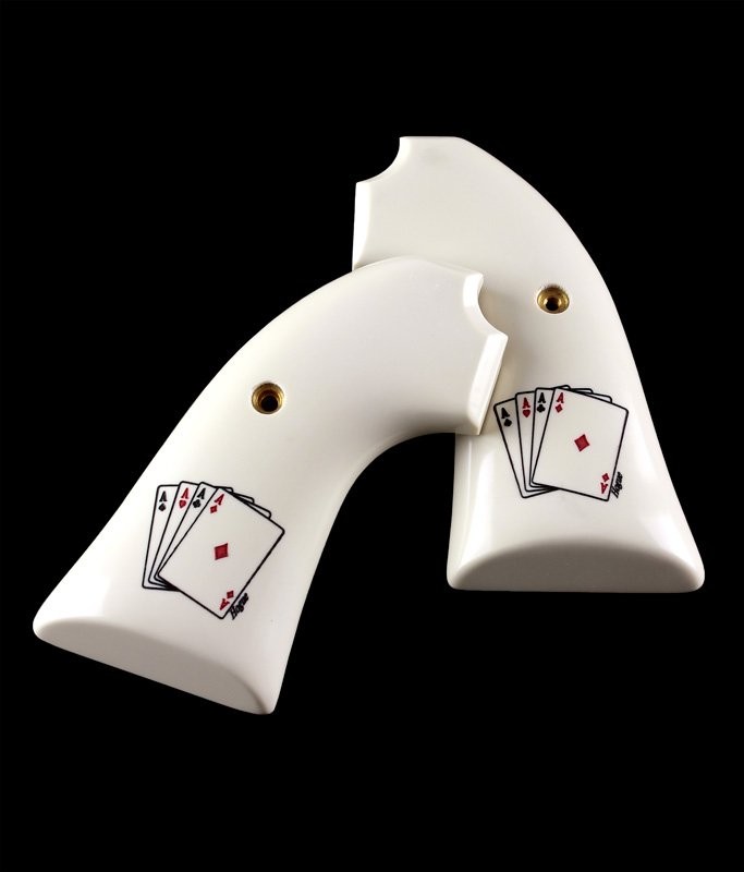 Ruger Bisley Scrimshaw Ivory Polymer - Double Aces
