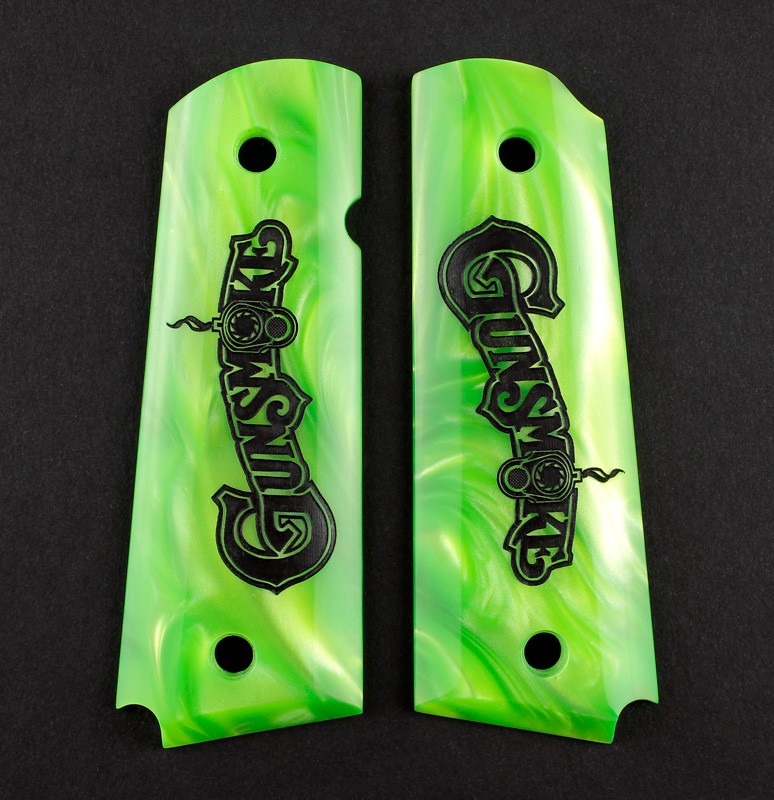 1911 Govt. Model Zombie Green Pearlized-Polymer Ambi-Cut Gunsmoke Logo