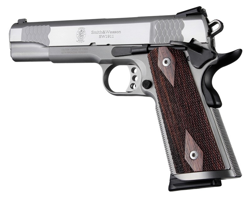 1911 Govt. Model Rosewood S&A/Techwell Mag Well Checkered Panels