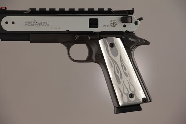 1911 Govt. Model 3/16 Thin Flames Aluminum - Clear Anodized