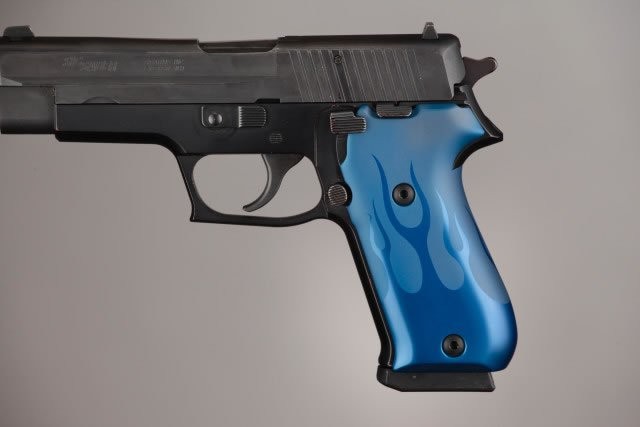 SIG Sauer P220 American Flames Aluminum - Blue Anodize