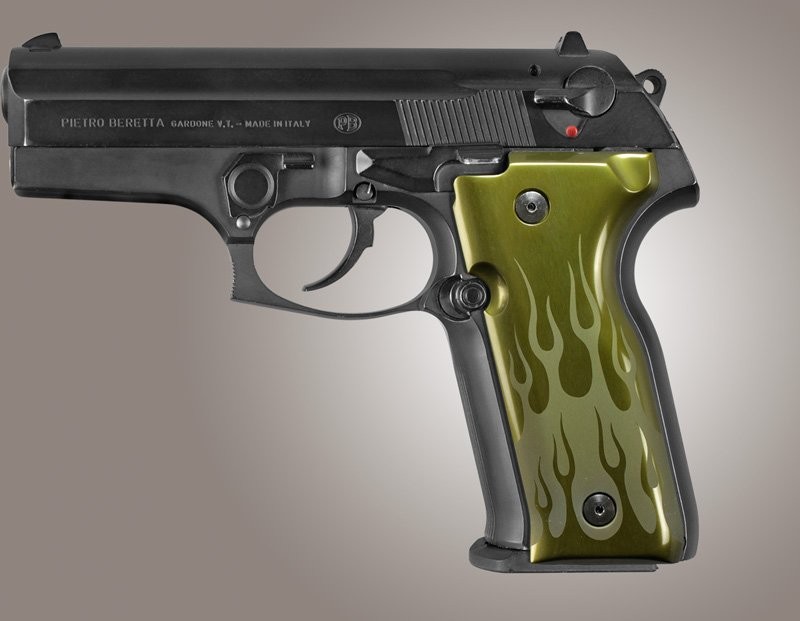 Beretta Cougar 8045 Flames Aluminum - Green Anodize