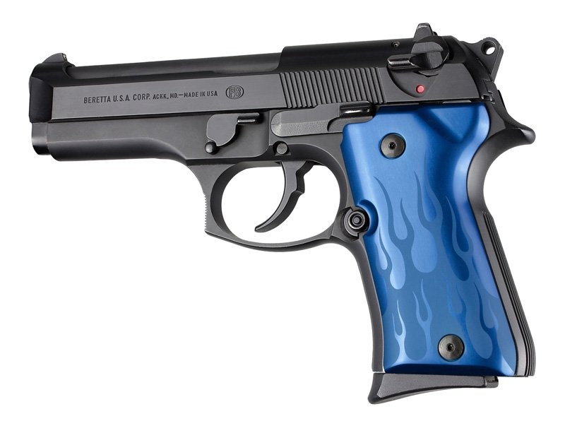 Beretta 92 Compact Flames Aluminum - Blue Anodize