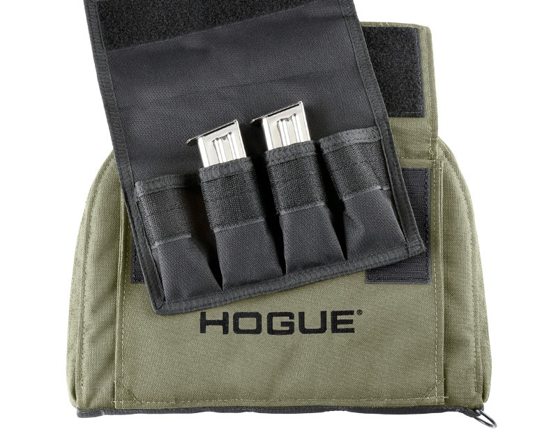 Medium Pistol Bag w/ 4 Magazine Pouch - OD Green 9" Tall 12" Long