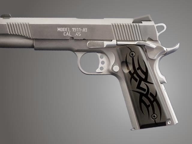 1911 Govt. Model 3/16 Thin Tribal Aluminum - Black Anodized