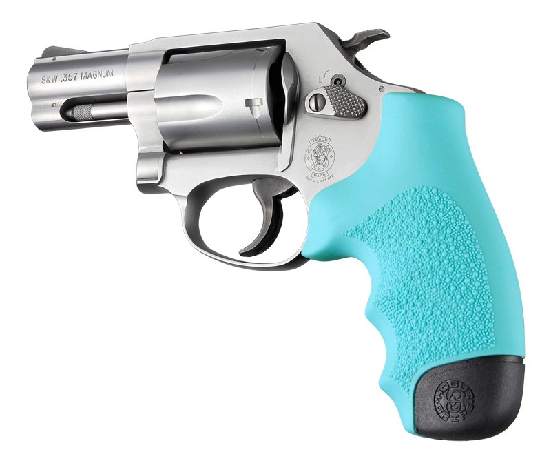 S&W J Frame Round Butt Rubber Monogrip Aqua