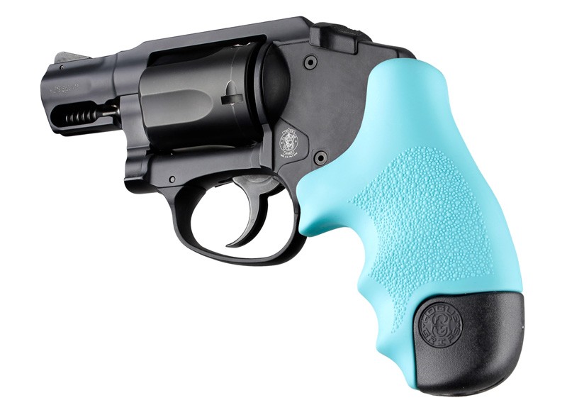 S&W J Frame Round Butt Centennial/Polymer Bodyguard Rubber Tamer Grip Aqua