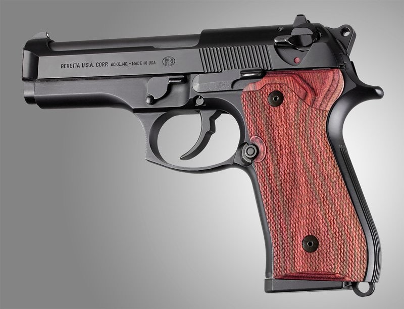 Beretta 92 Rose Laminate Checkered