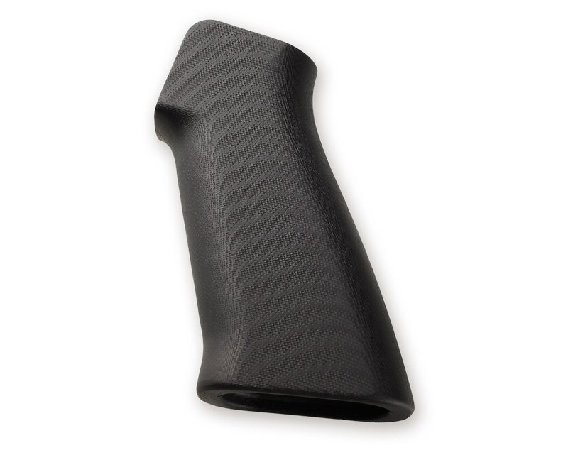 AR15 / M16 No Finger Groove Smooth G10 - Solid Black