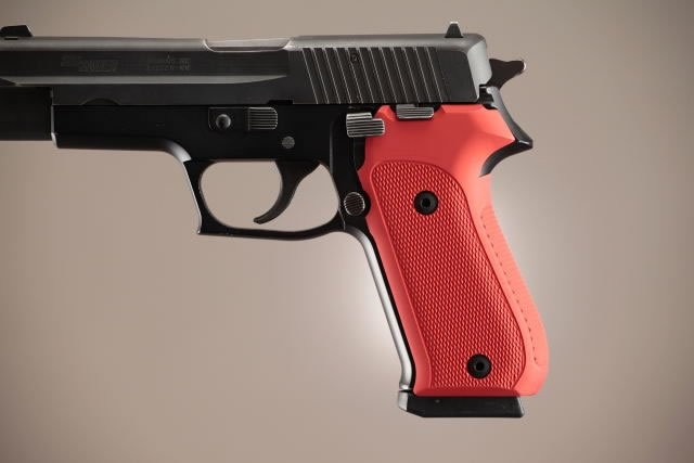 SIG Sauer P220 American Checkered Aluminum - Matte Red Anodize