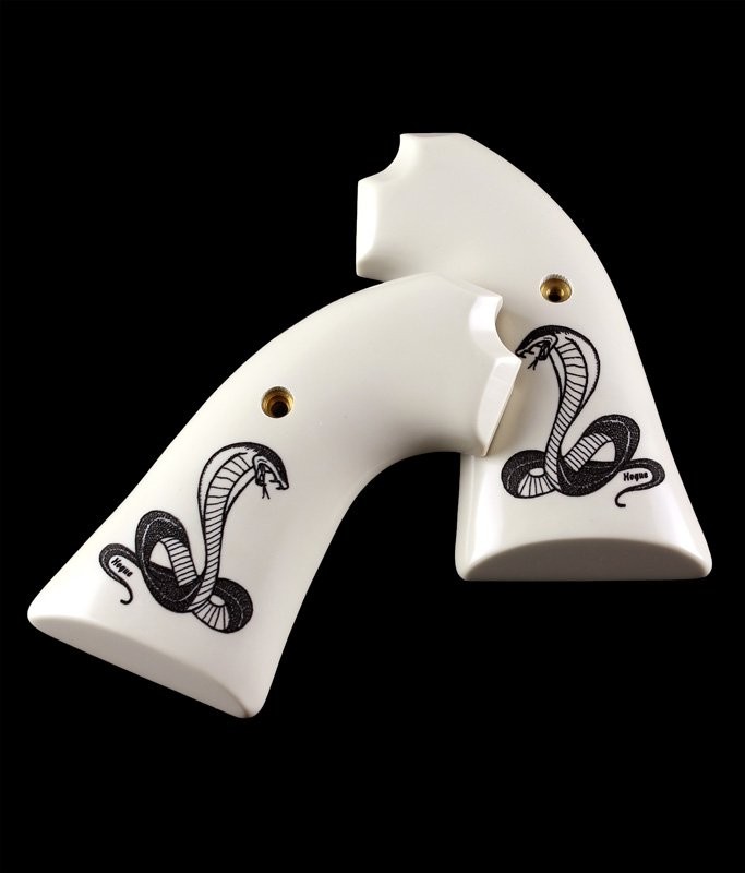 Ruger Bisley Scrimshaw Ivory Polymer - Cobra Snake