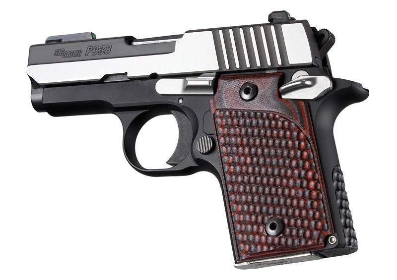 SIG Sauer P938 Ambi Piranha Grip G-Mascus Red Lava G10