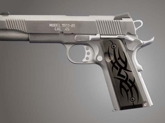 1911 Govt. Model 9/32 Thick Tribal Aluminum - Black Anodized