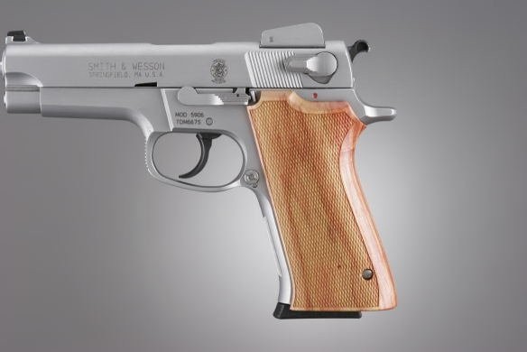 S&W 5900 Series Tulipwood Checkered