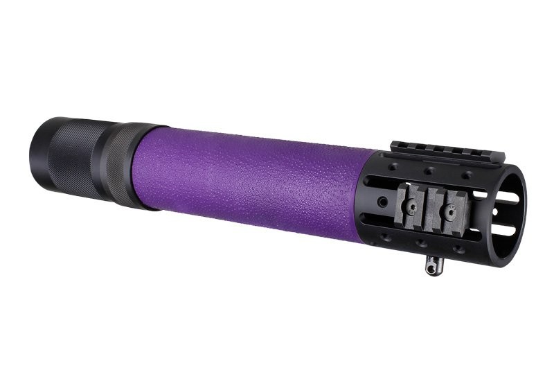 AR-15/M-16 Rifle Length Free Float Forend with OverMolded Gripping area and Accessory Attachments Purple