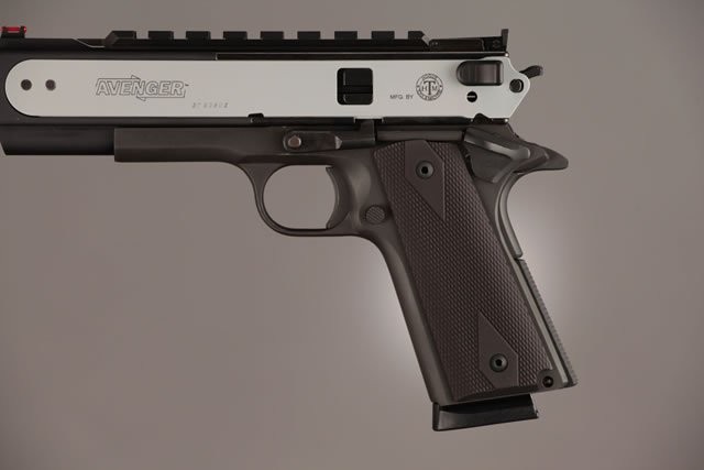 1911 Govt. Model 3/16 Thin Checkered Aluminum - Matte Black Anodized