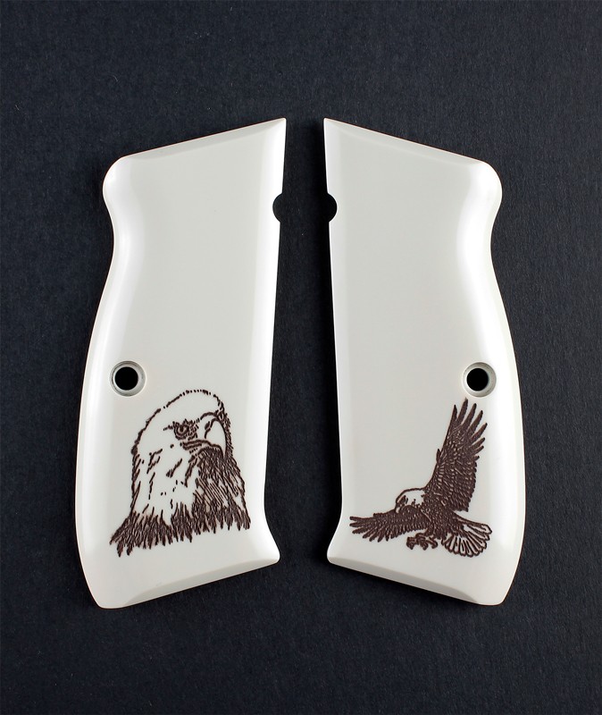 CZ 75 Scrimshaw Ivory Polymer - Eagle w/Talons
